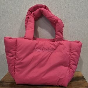 Huda Beauty Puffy Hot Pink Tote Bag -NWT